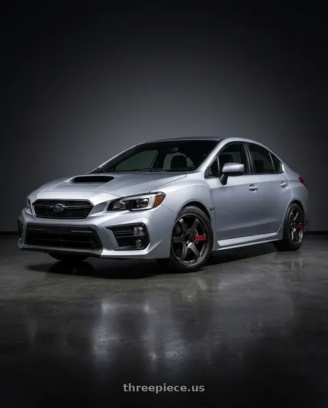 2018 Subaru WRX with Volk Racing TE37 Saga SL 5x114.3 18x8.5+45 Pressed Graphite wheels