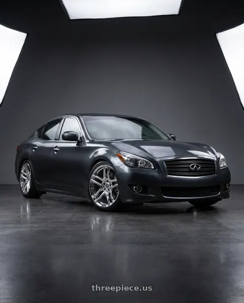 2011 INFINITI M37 with HERITAGE WHEEL EBISU MONOC 5x114.3 19x8.5 +35 CHROME wheels