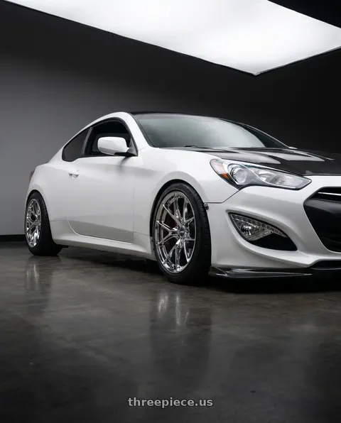 2013 Hyundai Genesis Coupe 3.8 R-Spec with ESR Wheels RF2 5x114.3 18x8.5 +30 Vacuum Chrome wheels