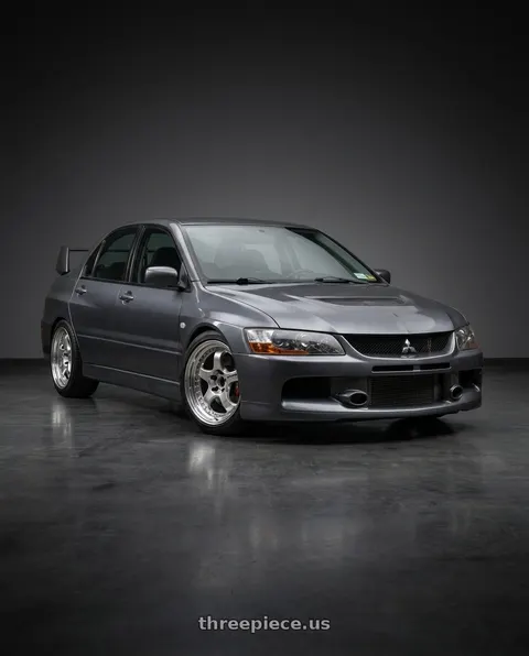 2006 Mitsubishi Lancer Evolution MR with Work Meister S1 3P 5x114.3 18x9+30 O Disk Bright Buff Finish wheels