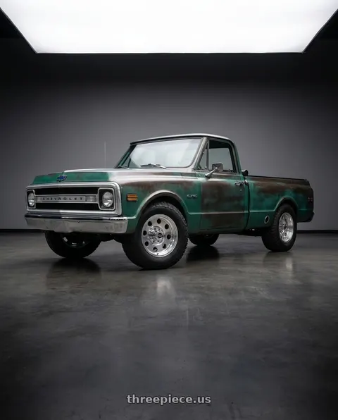 1969 Chevrolet C10 Pickup with American Racing AR172 BAJA 5X135 17X8 0 POLISHED wheels