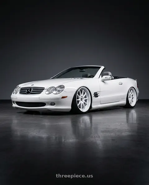 2007 Mercedes-Benz SL550 with ESR Wheels CS12 5x112 19x8.5 +35 Gloss White wheels