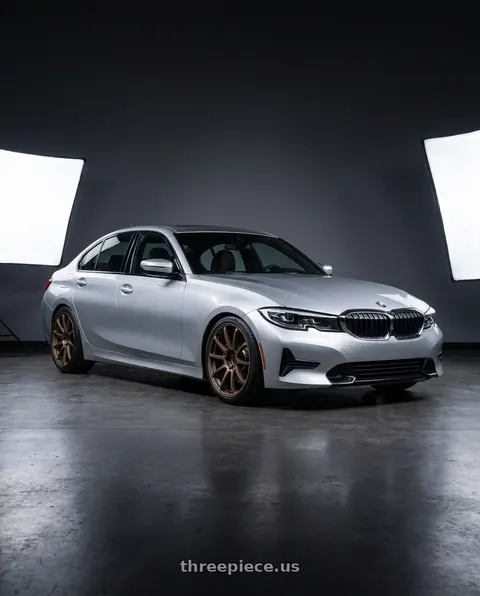 2023 BMW 3 Series G20 with Gram Lights 57NR 5x112 19x8+45 Dark Bronze wheels