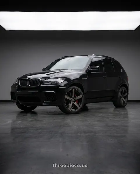 2010 BMW X5 with Niche 1PC M271 TERAMO 5X120 20X11 +43 MATTE BLACK WITH DOUBLE DARK TINT FACE wheels