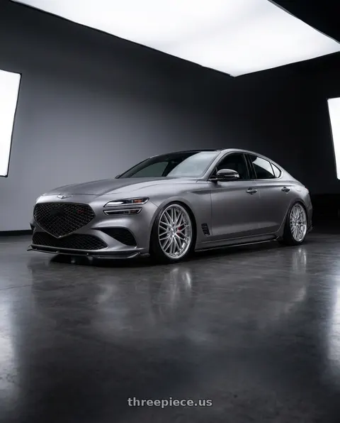 2024 Genesis G80 with MRR GT1 5x114.3 20x8.5  +35 Hyper Silver Machine Lip wheels