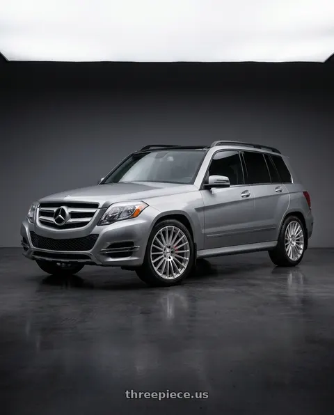 2015 Mercedes-Benz GLK350 4Matic with TSW TURBINA 5X112 20X9 +35 TITANIUM SILVER W/ MIRROR CUT FACE wheels