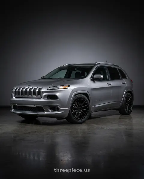 2017 Jeep Cherokee with KATANA RACING KR11 5x110 17x7.5 +40 Matte Black wheels