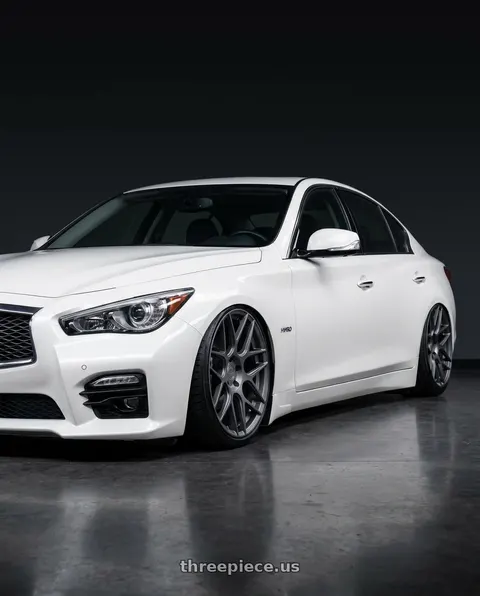 2020 INFINITI Q50 with Aodhan AFF2 5x114.3 19x8.5+35 Matte Gray wheels