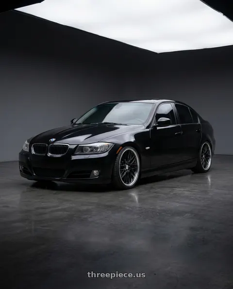 2011 BMW 335d with Work Gnosis Gr204 5x120 19x10+38 H Disk Matte Black wheels