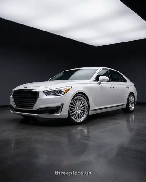 2018 Genesis G90 Ultimate with V�xx Masi 5x114.3 20x9+35 Silver Mirror Mach Lip wheels