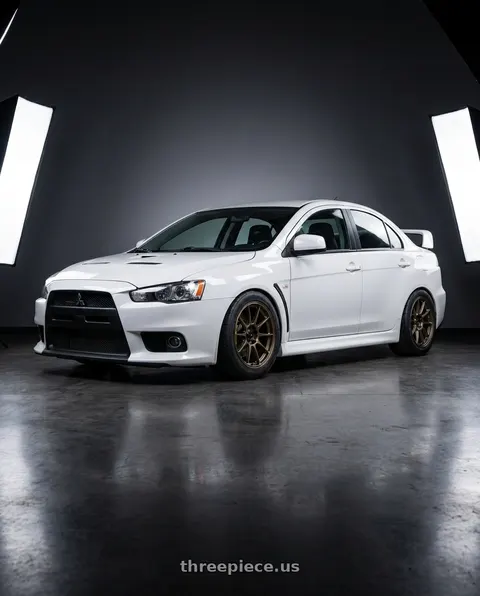 2010 Mitsubishi Evo x with Konig Dekagram 5x114.3 18x9.5+35 Gloss Bronze wheels