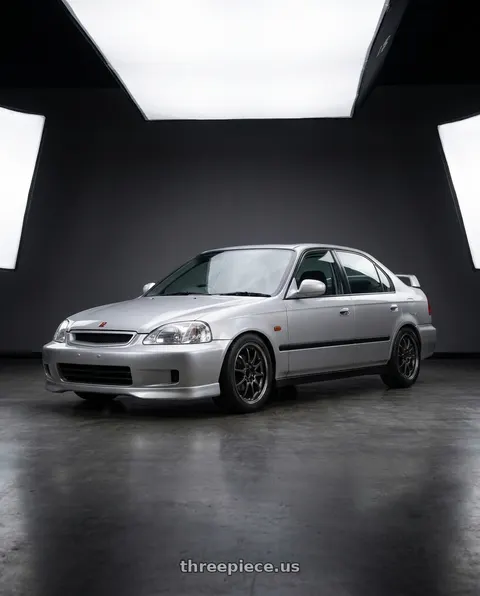 1999 Honda Civic with Volk Racing CE28 Club Racer 4x100 15x7+38 Dark Gunmetal wheels