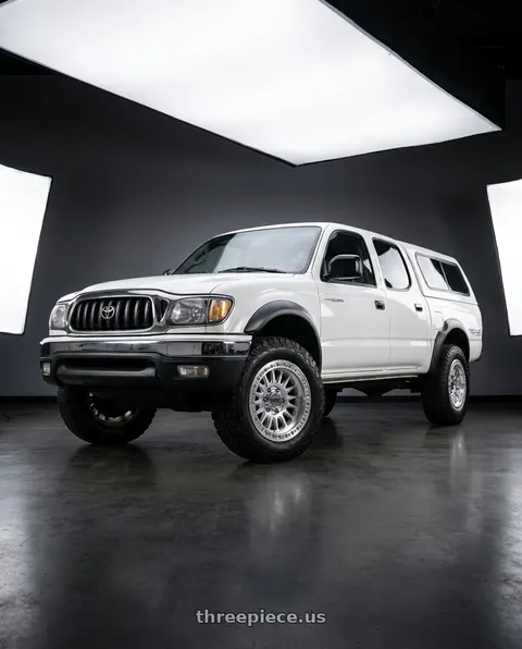 2004 Toyota Tacoma with KMC KM552 IMS 5X127 18x9 +0 GLOSS SILVER W/ MACHINED FACE wheels