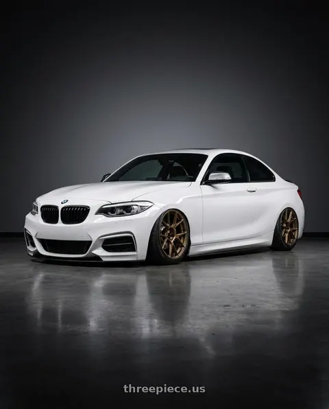 2018 BMW 2 Series F22 with Konig Ampliform 5x120 19x8.5+32 Gloss Bronze wheels