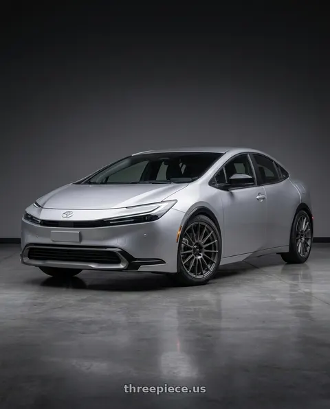 2026 Toyota Prius with Konig Rennform 5x114.3 18x8+45 Matte Grey wheels