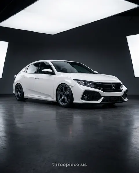 2024 Honda Civic with Gram Lights 57CR 5x114.3 19x9.5+35 Gunblue II wheels