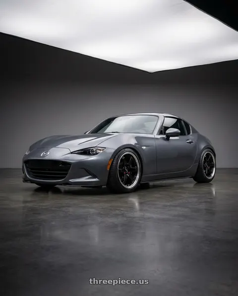 2026 mazda mx5 rf with Enkei PF06 5x114.3 16x8+30 Black Machined wheels