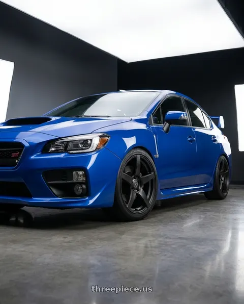 2018 Subaru WRX STI with Forgestar CF5 5x114.3 18x10 +42 Satin Black wheels