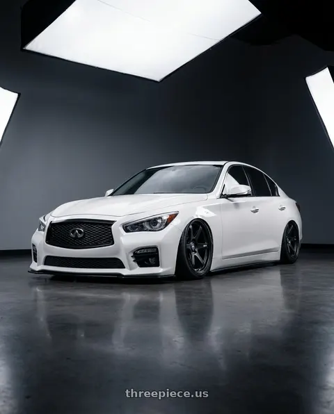 2020 INFINITI Q50 with ESR Wheels APEX SERIES AP6 5x114.3 19x9.5 +22 Matte Black wheels