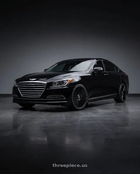 2016 Hyundai Genesis 3.8 with TIS Motorsports 507B 5X112/5x114.3 18x8 +35 Gloss Black wheels