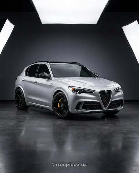 2020 Alfa Romeo Stelvio with Rohana RFX19 5x112 19x8.5 +25 Gloss Black wheels