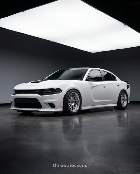 2021 Dodge Charger with ESR Wheels CS18 5x115 18x9.5 +35 Hyper Silver wheels