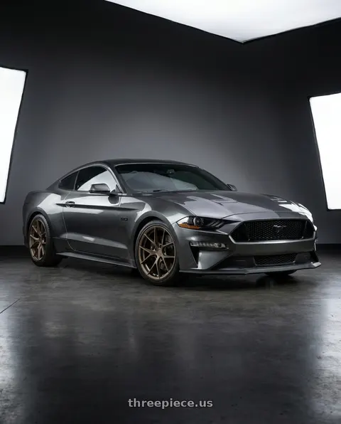 2018 Ford Mustang GT with Aodhan AFF7 5x114.3 19x9.5+35 Matte Bronze wheels