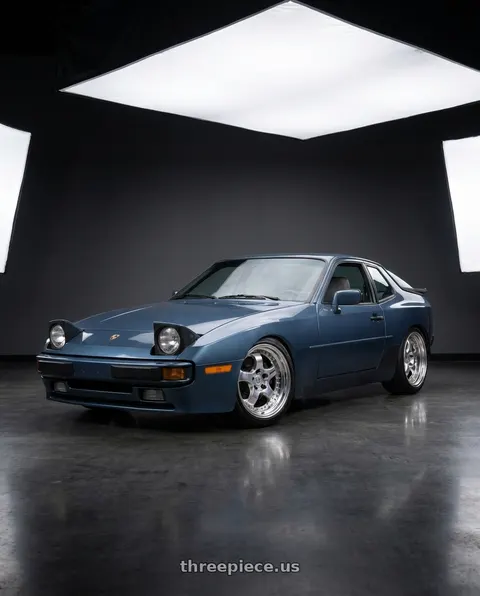 1989 Porsche 944 with Work Meister S1 3P 5x114.3 17x9+61 W Disk Bright Buff Finish wheels