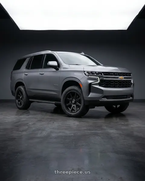 2021 Chevrolet Tahoe LS with Ion Type 143 6x139.7 18x9+18 Matte Black wheels