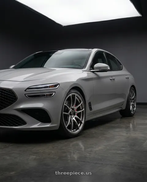 2026 Genesis G70 Sport Vatna with Vors TR4 5x114.3 19x8.5  +35 Hyper Black wheels