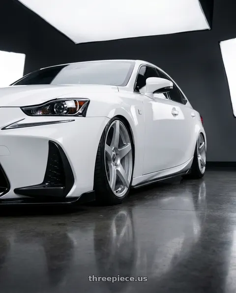 2018 Lexus IS350 F Sport with Forgestar CF5 5x114.3 19x9.5 +29 Gloss Silver wheels