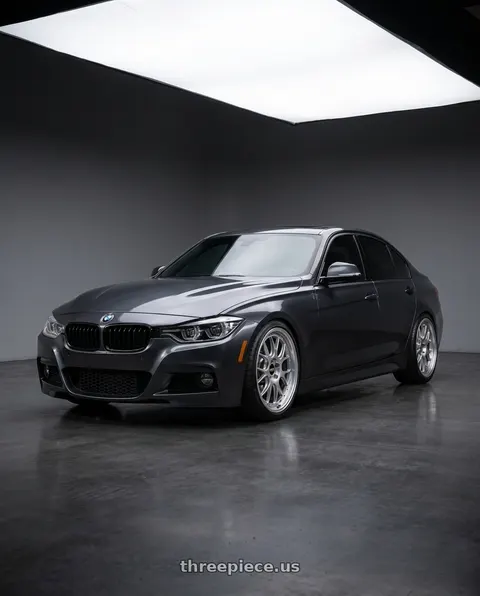 2018 BMW 340i with BBS LM-R 5x120 19x9.5+35 Diamond Silver wheels