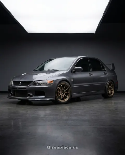 2005 Mitsubishi Lancer with Volk Racing CE28N-PLUS 5x114.3 17x8 +38 SHINING BRONZE METAL wheels