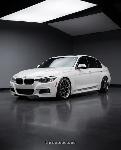 2013 BMW 335i xDrive with Work Emotion Zr10 4x100 15x5 +48 Glim Black Diamond Rim cut wheels