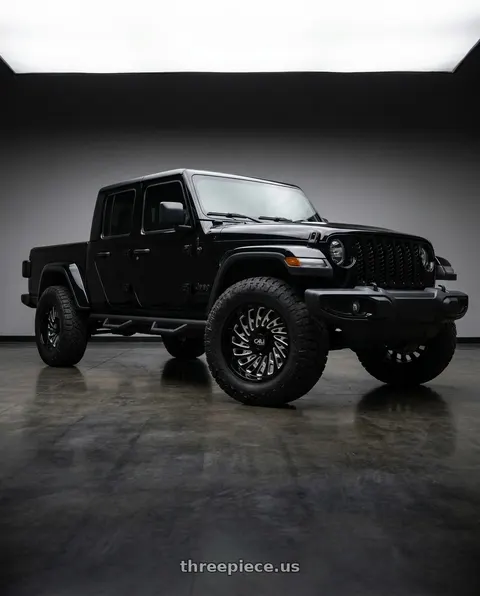 2021 Jeep Gladiator with Cali Off-Road Switchback 9108 8x180 20x10-25 Gloss Black/Milled wheels