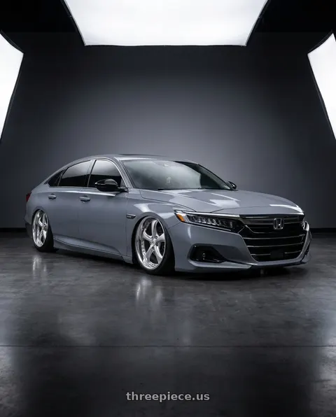 2022 Honda Accord with Work Wheels VS-KF 5X114.3 19x9.5+9 Light Grey Silver L Disk FULL REVERSE wheels