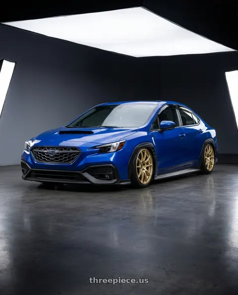 2024 Subaru WRX with Advan RCIII 5x114.3 18x8.5+38 Gold wheels