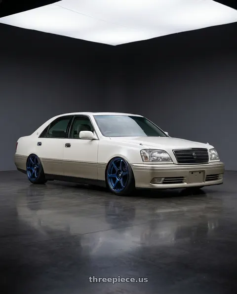 1998 Toyota crown royal extra with Motegi MR154 BATTLE 5X114.3 17X8 +30 MIDNIGHT BLUE wheels