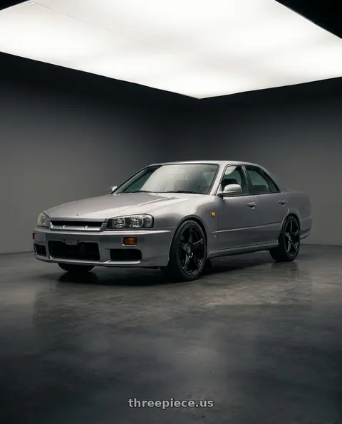 1998 Nissan Skyline with Forgestar CF5 5x114.3 18x9 +35 Gloss Black wheels