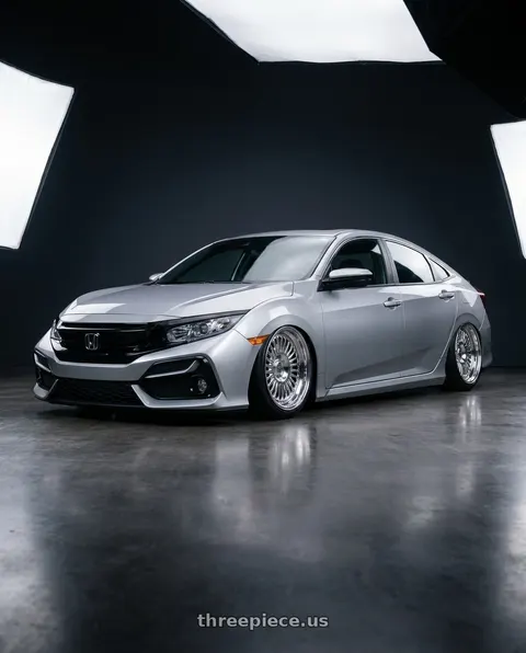 2020 Honda Civic with Center Line ST07 5X127/5X139.7 18x11 -44 Polished wheels