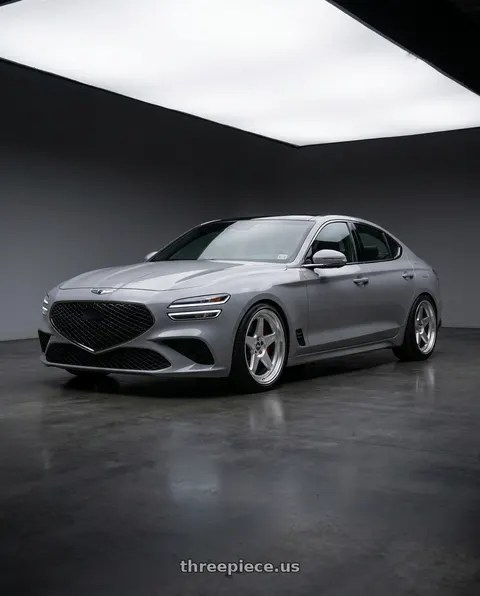 2022 Genesis G70 with ESR Wheels CR SERIES CR5 5x100 18x10.5 +22 Hyper Silver wheels