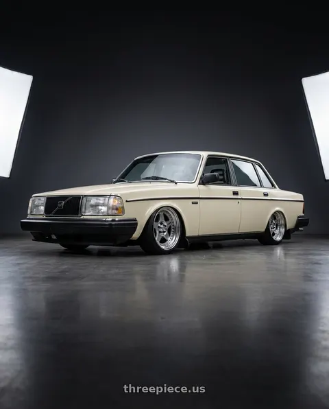1989 Volvo 244 DL with Work Meister Cr01 5x108 16x7+20 O Disk Bright Buff Finish wheels