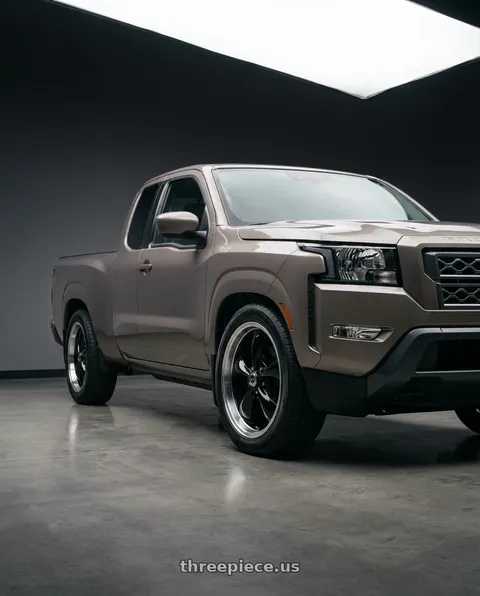 2025 Nissan Frontier with American Racing AR105 TORQ THRUST M 5X127 18X8 0 GLOSS BLACK W/ MACHINED LIP wheels