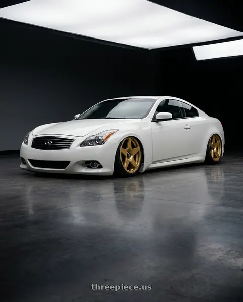 2013 INFINITI G37 with fifteen52 TARMAC EVO 5x114.3 / 5x120 19x8.5 +35 GOLD (GLOSS GOLD) wheels