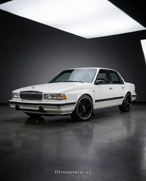 1990 Buick Century Limited with G - LINE ALLOYS G6049 5x100/5x114.3 15x7+35 BLACK / MACHINED LINE wheels
