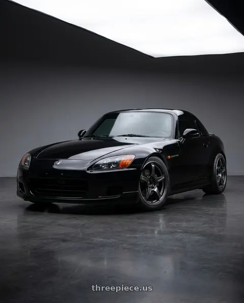 2000 Honda S2000 with Advan Racing TC4 5x114.3 17x8.0 +45 BLACK GUNMETALLIC & RING wheels