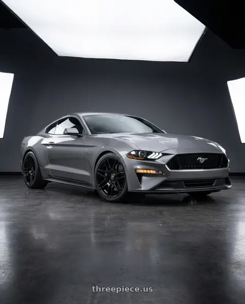 2021 Ford Mustang GT with Forgestar F14 5x114.3 19x9.5 +29 Gloss Black wheels