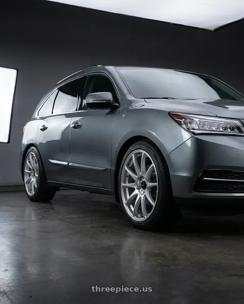 2014 Acura MDX with Vors TR4 5x114.3 19x8.5  +35 Silver Machine Face wheels