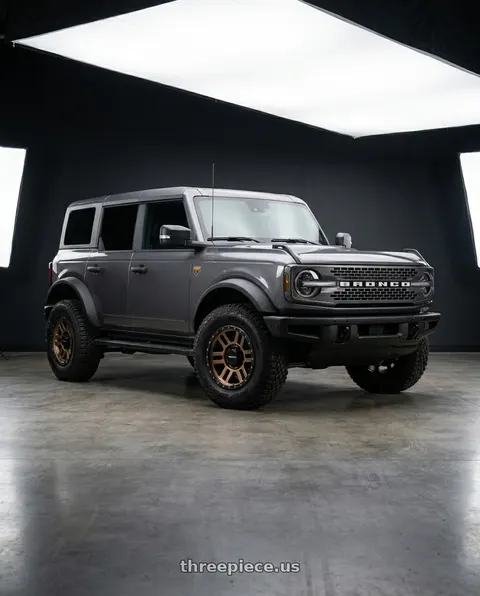2023 Ford Bronco Badlands with Vision Off-Road 354 Manx 2 6x139.7 17x9+12 Bronze wheels