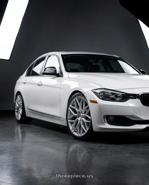 2014 BMW 320i with 1AV ZX12 5x115 19x8.5 +40 Silver wheels